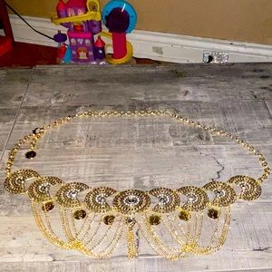 Gypsy/bellydancing belt. Crystal/coin features